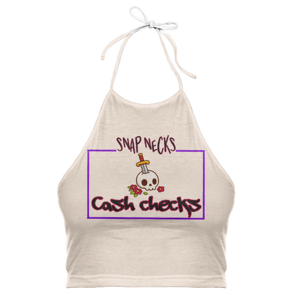 Snap Necks Cash Checks Halter Top