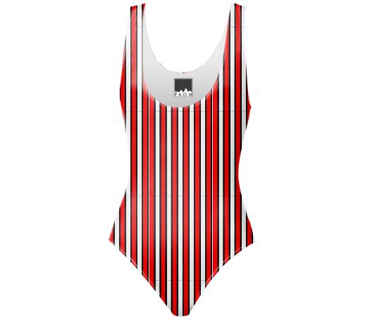 pin me up stripe one piece swimsuit