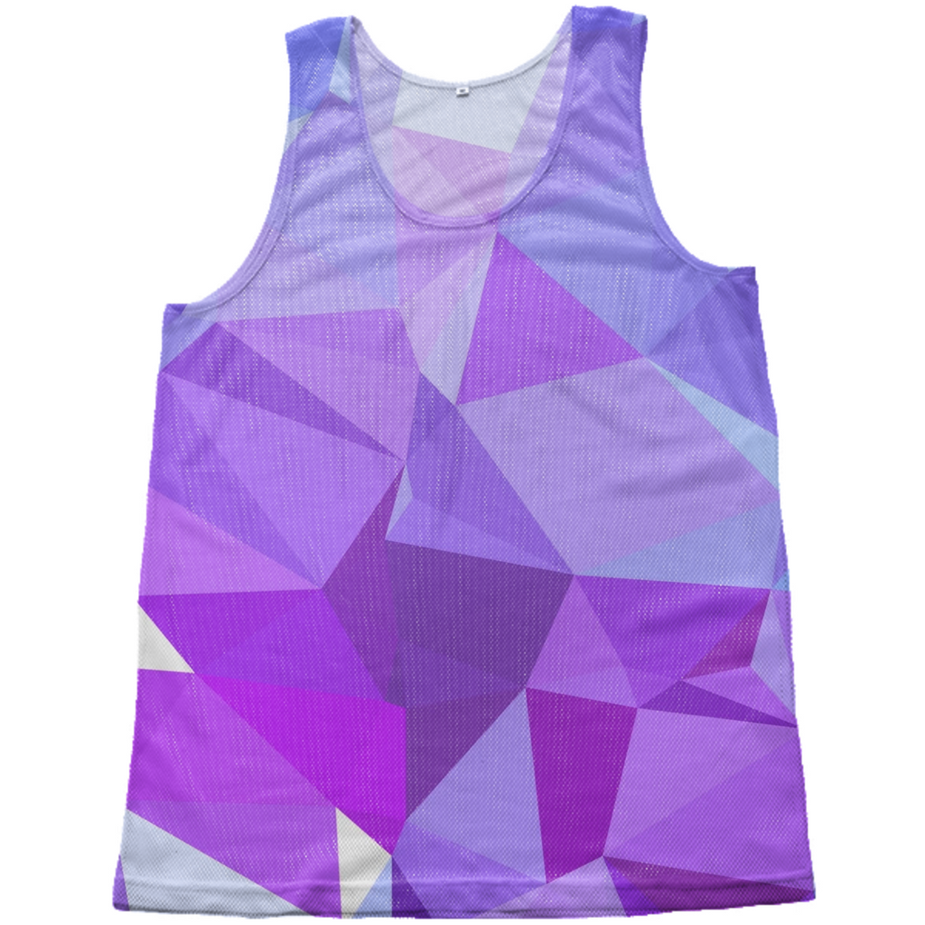 polygonal purple and blue