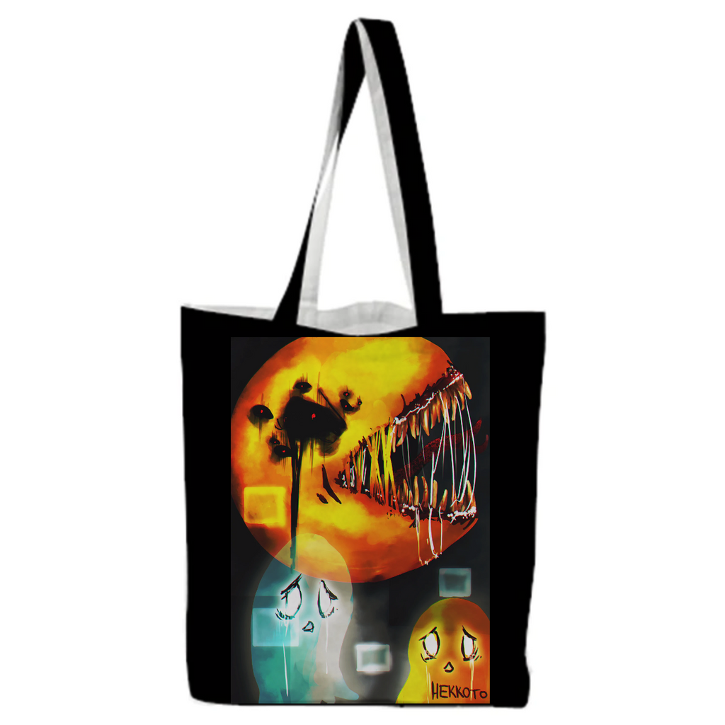 Creepy spooky monster pacman video games horror edgy tote bag