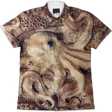 David Beck Octopus Carving Work Shirt
