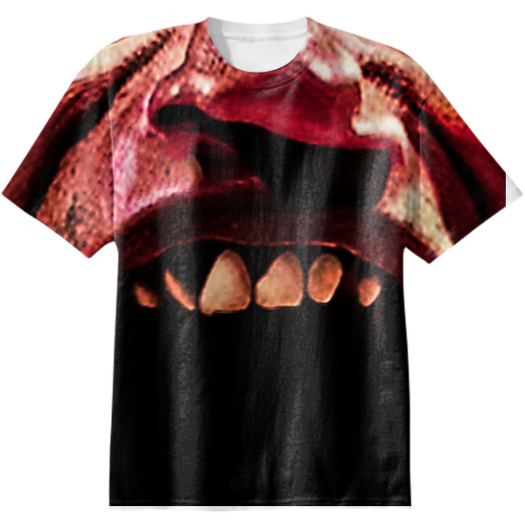 Terrified man closeup portrait illustration