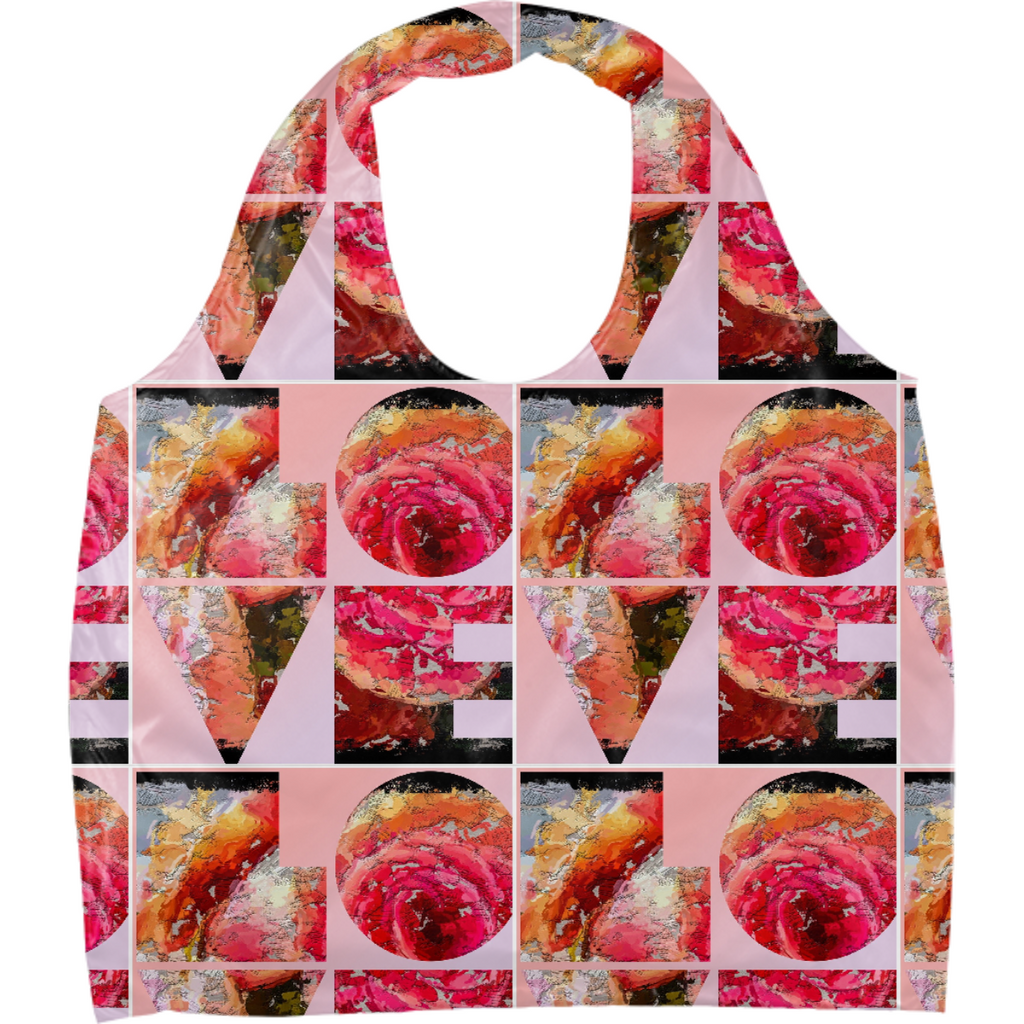 LOVE IS A ROSE ECO TOTE MelanieBerry Art