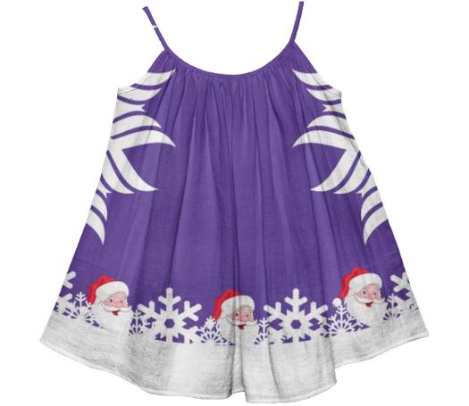 SANTA CLAUS SNOWFLAKE CHRISTMAS KIDS TENT DRESS