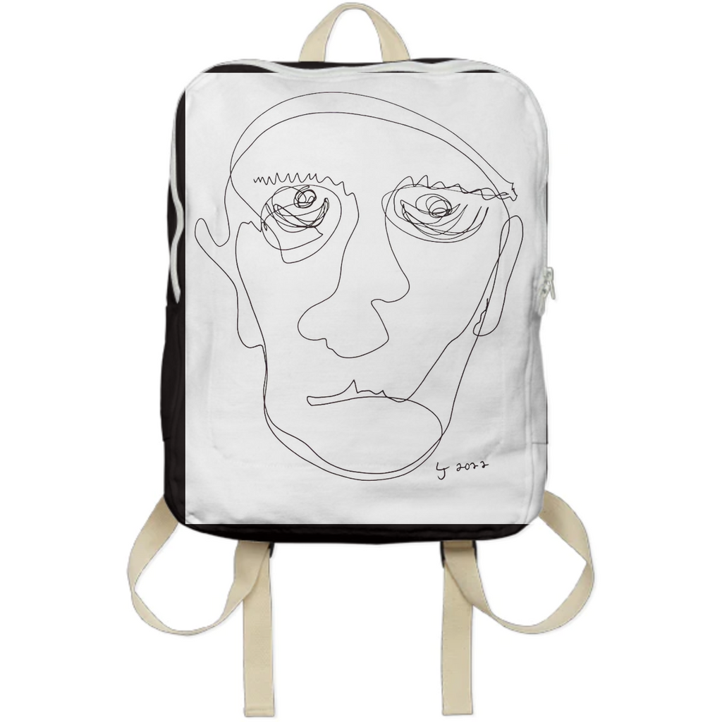 One Line Face Backpack