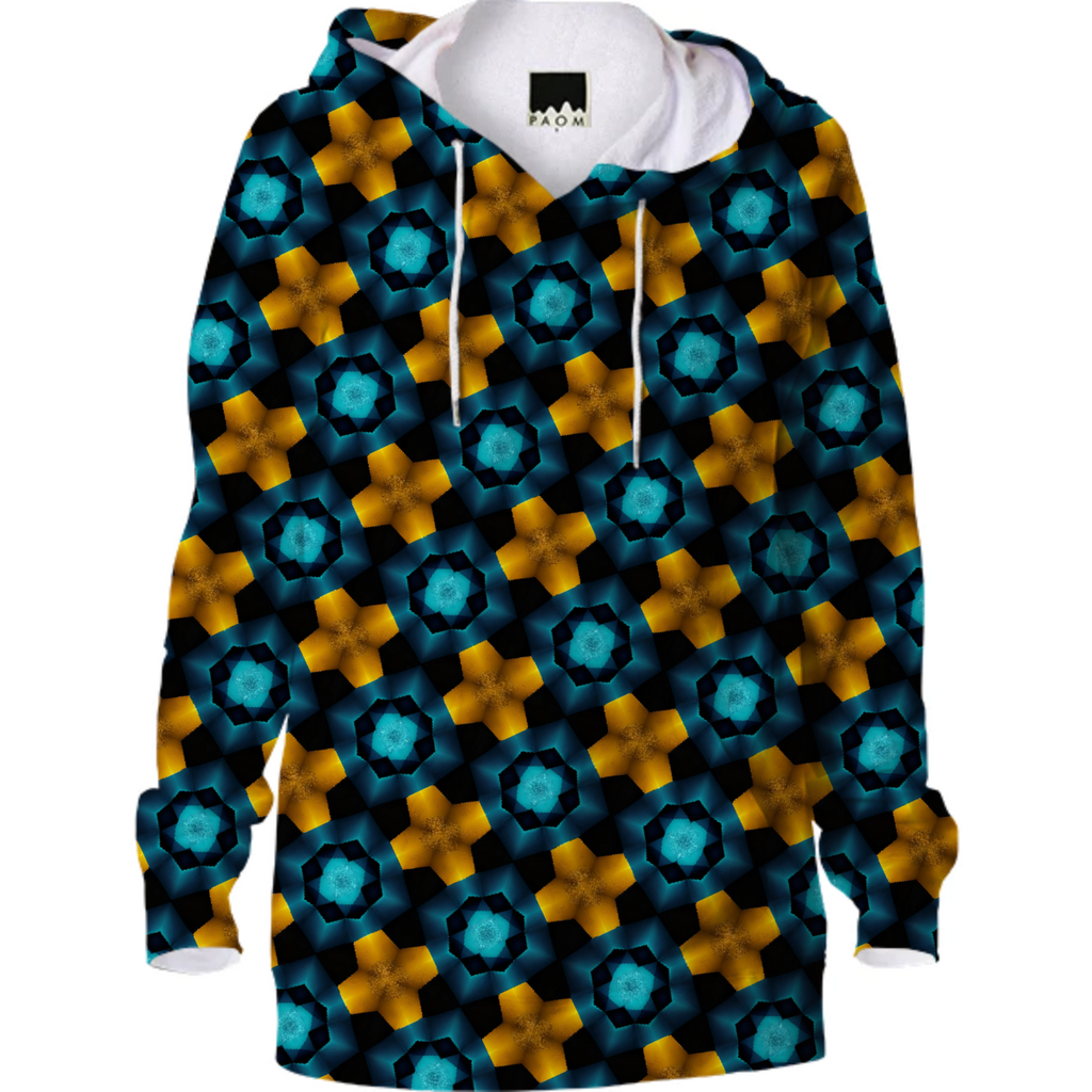 Blue orange geometric pattern