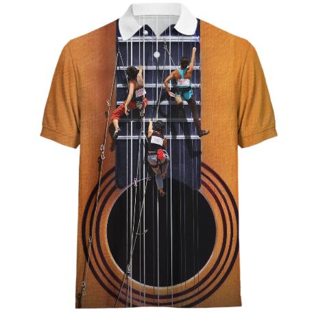 Surreal Guitar Climbers Polo Shirt