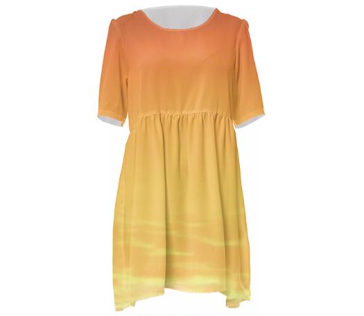 Ladies Designer Peach Apricot Dress