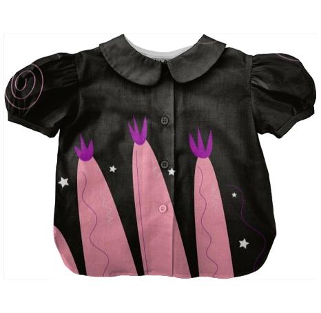 Kids artistic BLUSE BLACK PINK Cacktus