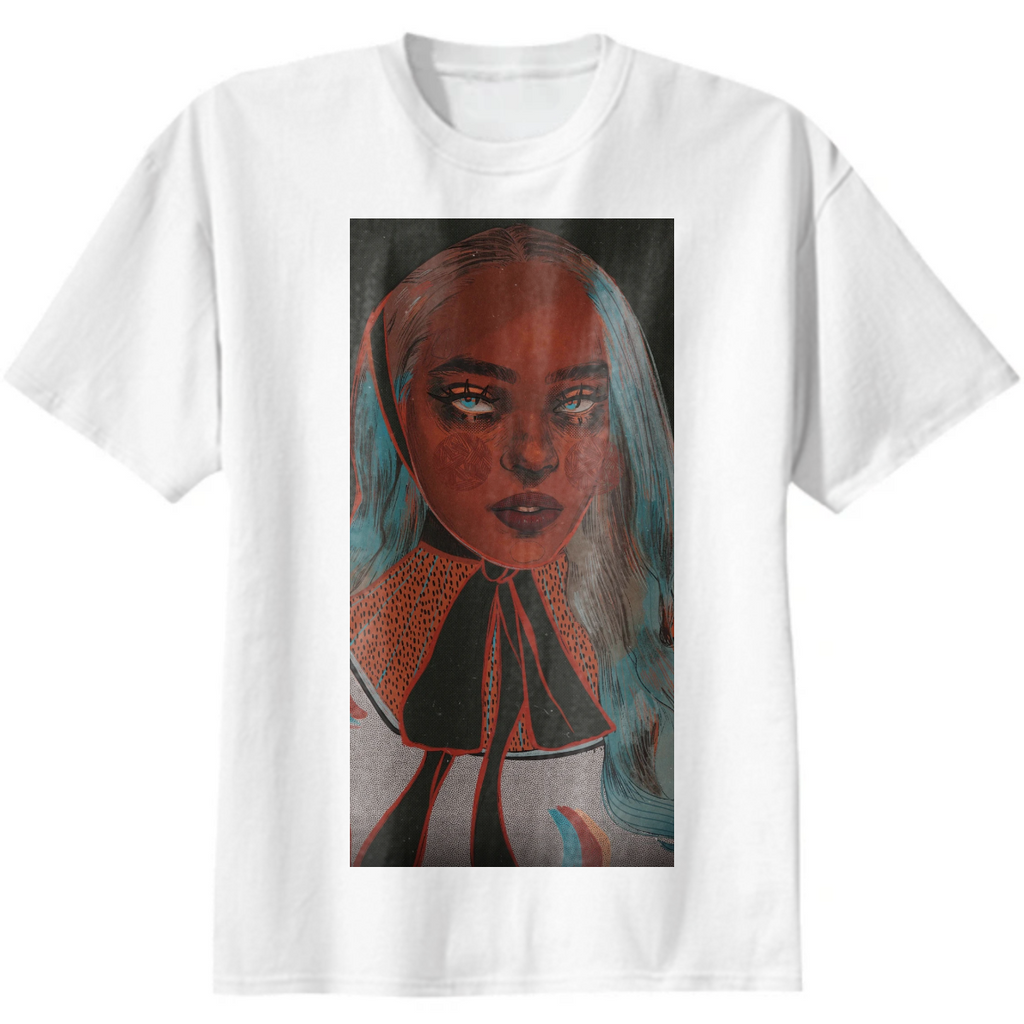 Девушка с голубыми волосами