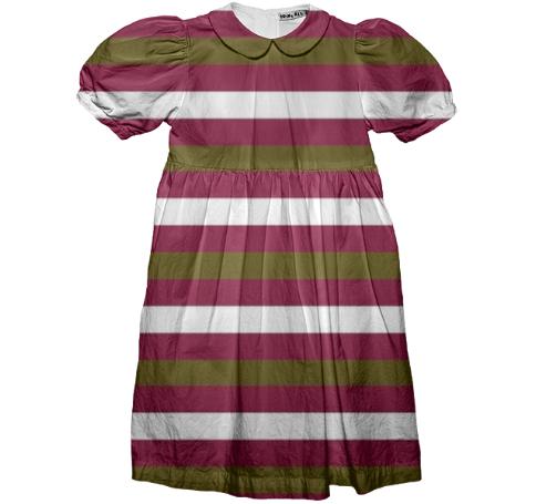 Kids designers authors Dress with Stripes