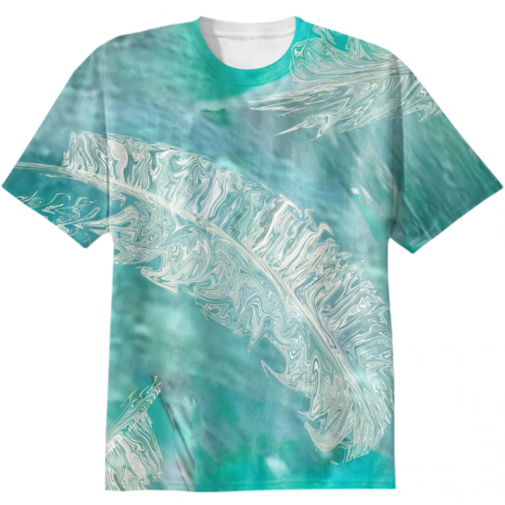 feather, turquoise, white, blue, surrealism, minimalism