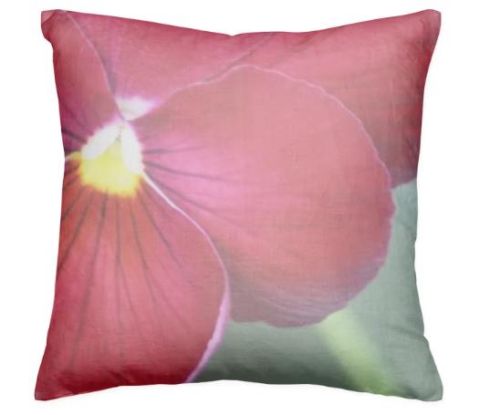 Pillow And A Pansy Bloom