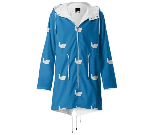 Origami Swan Lake Adult Raincoat Blue MP