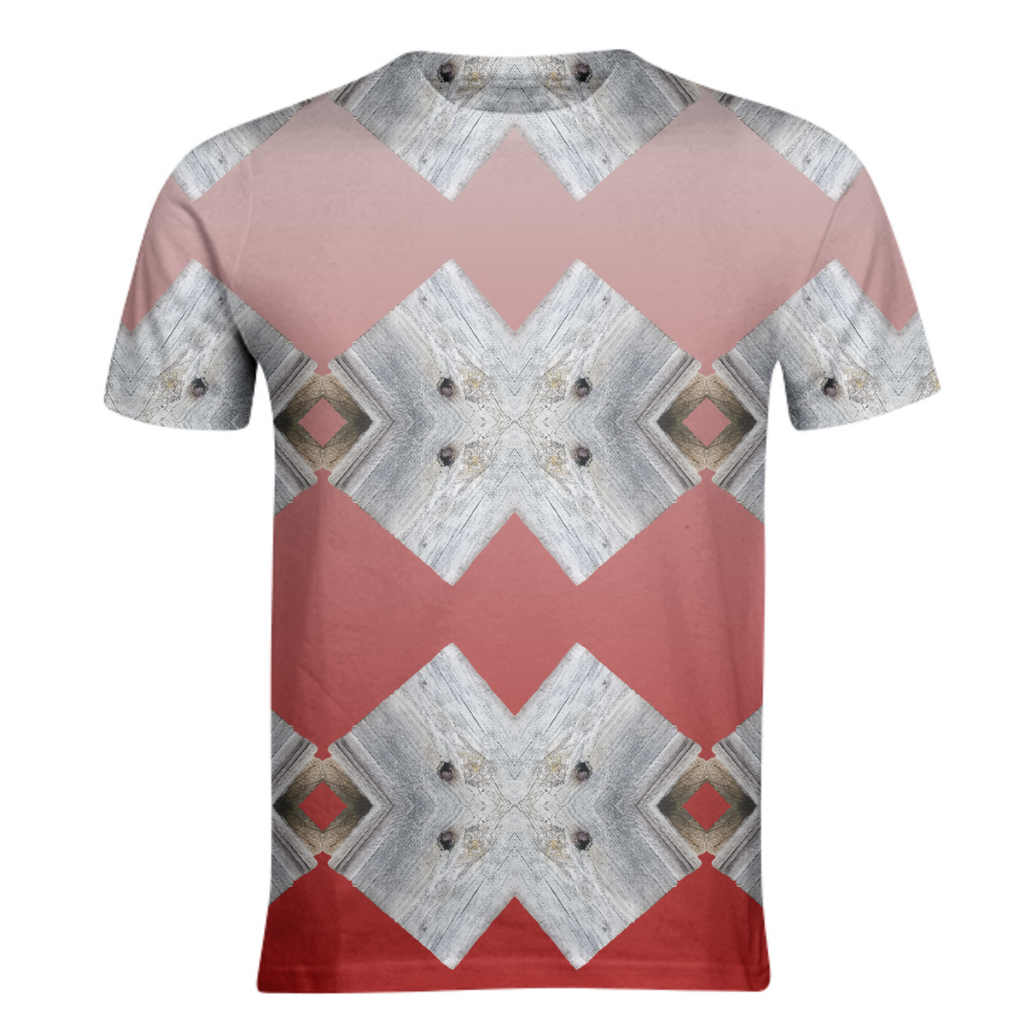 Red Gray Brown Geometric