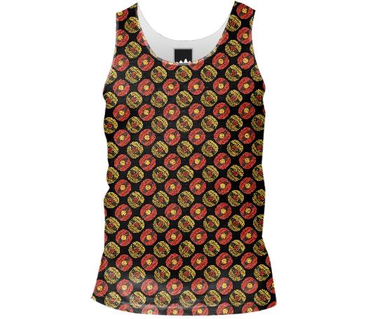 Tanktop Red Black Yellow Microtile 02