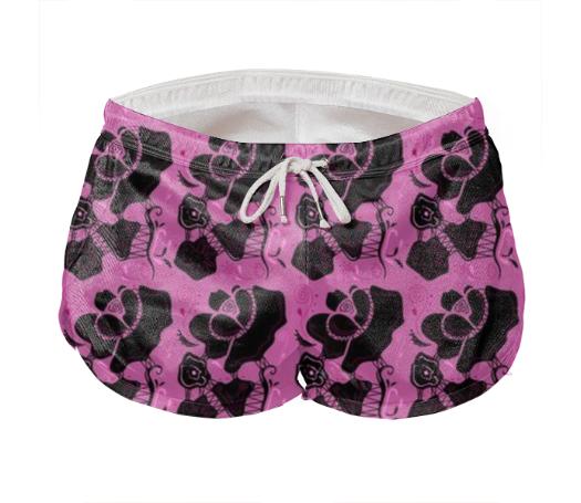 Designers Pants Pink and Black Ornaments