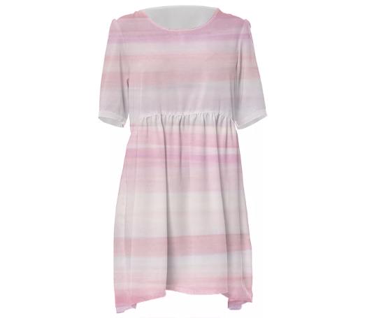 Soft Pink Watercolor Stripes