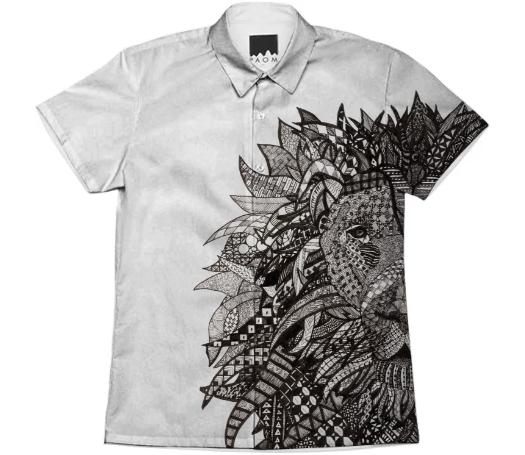 SIMPLY HARRISON zen lion button up