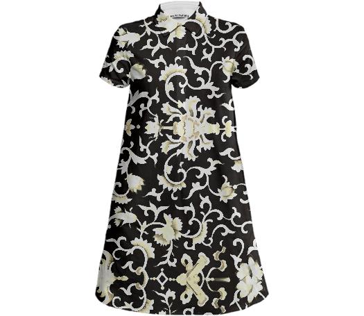 Chinese Motifs in black cream and white