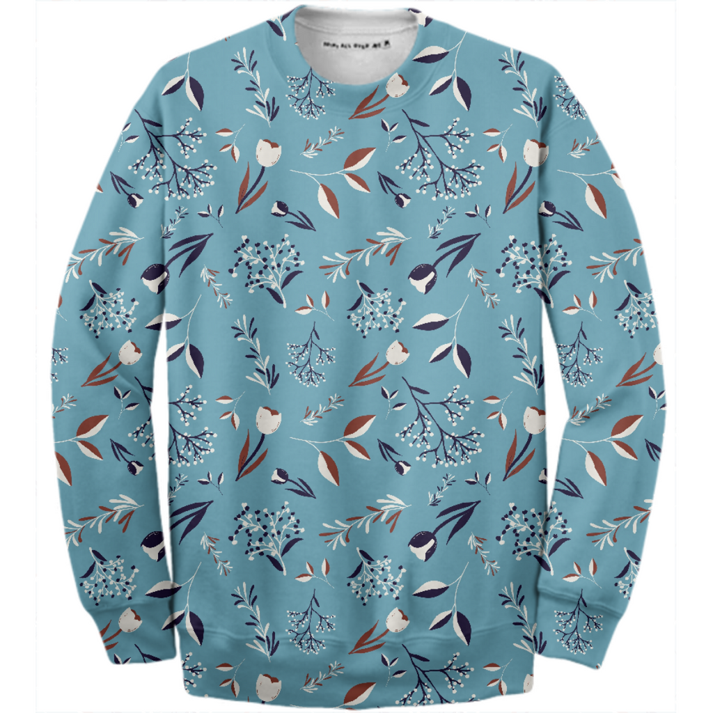 Spring tulips in the blue sky