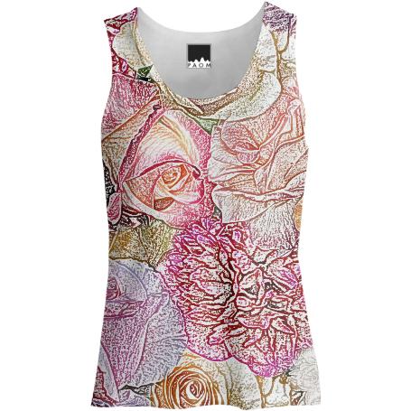 Field of Roses in Color Pencil