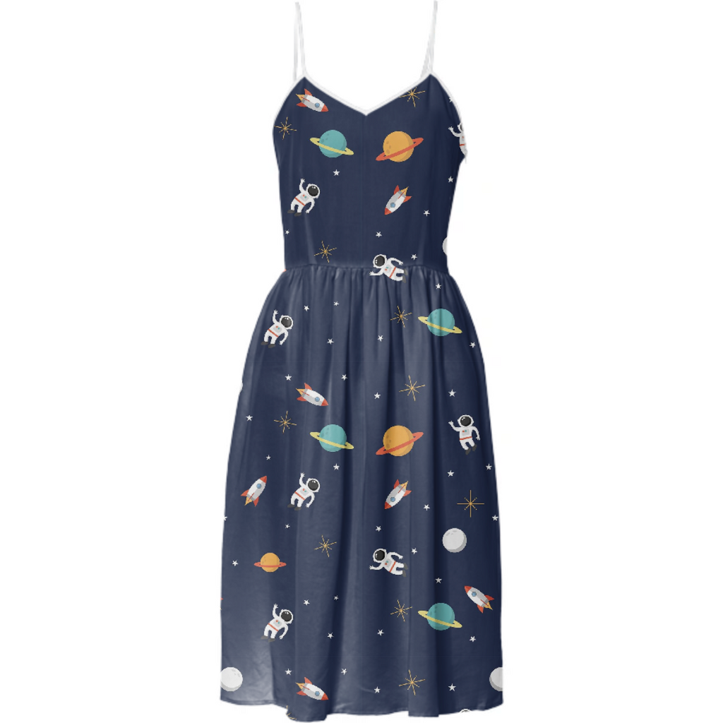 Space sci-fi summer dress