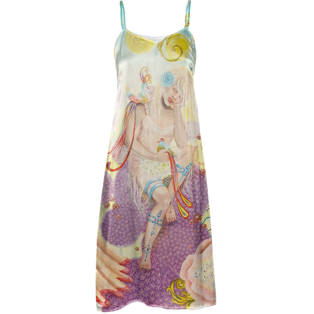 Fairy on flowers with birds