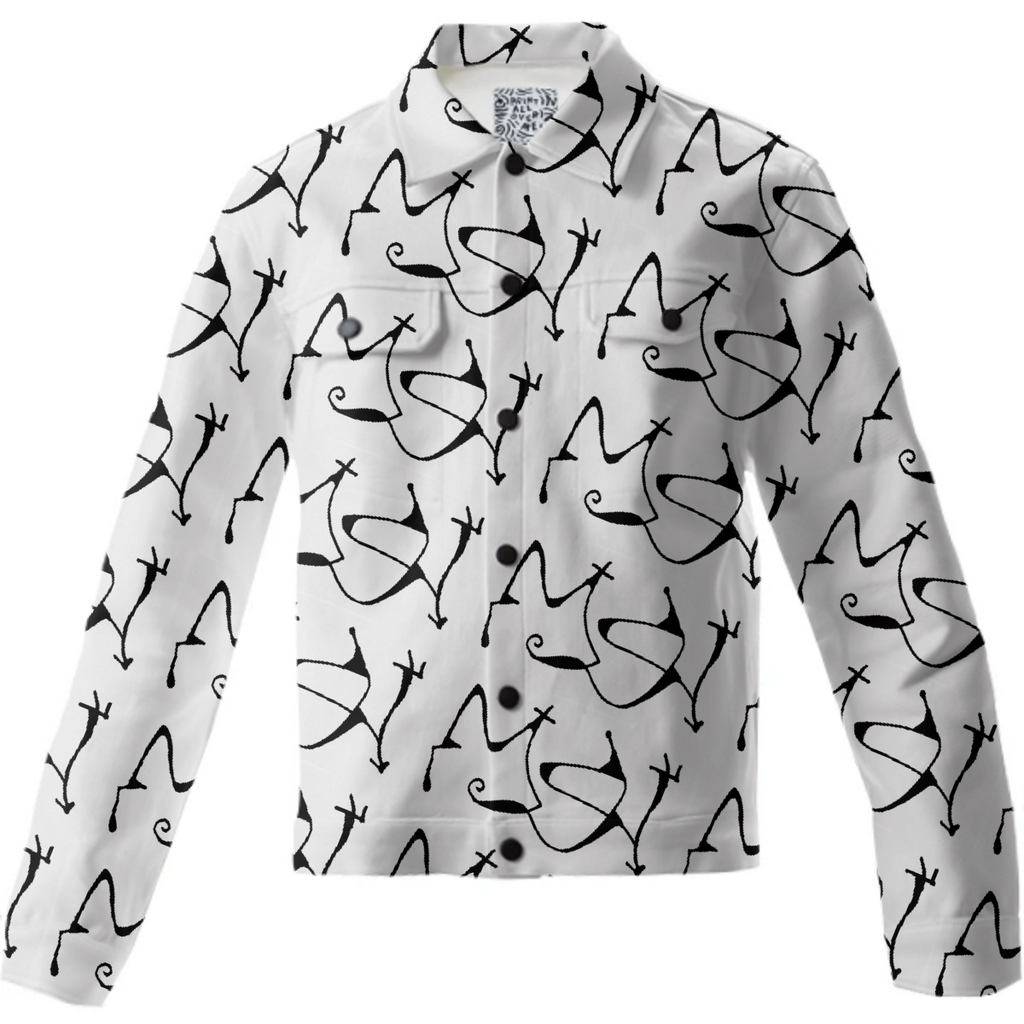 Black and White Abstract Linear Decorative Art