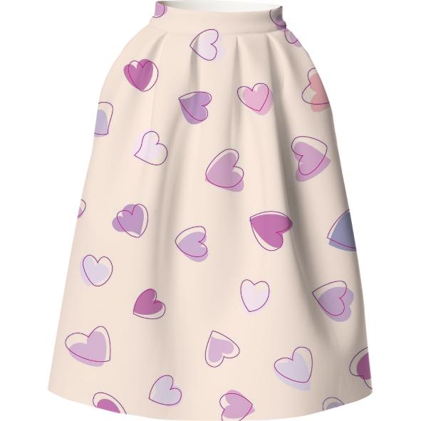 Purple Hearts Skirt