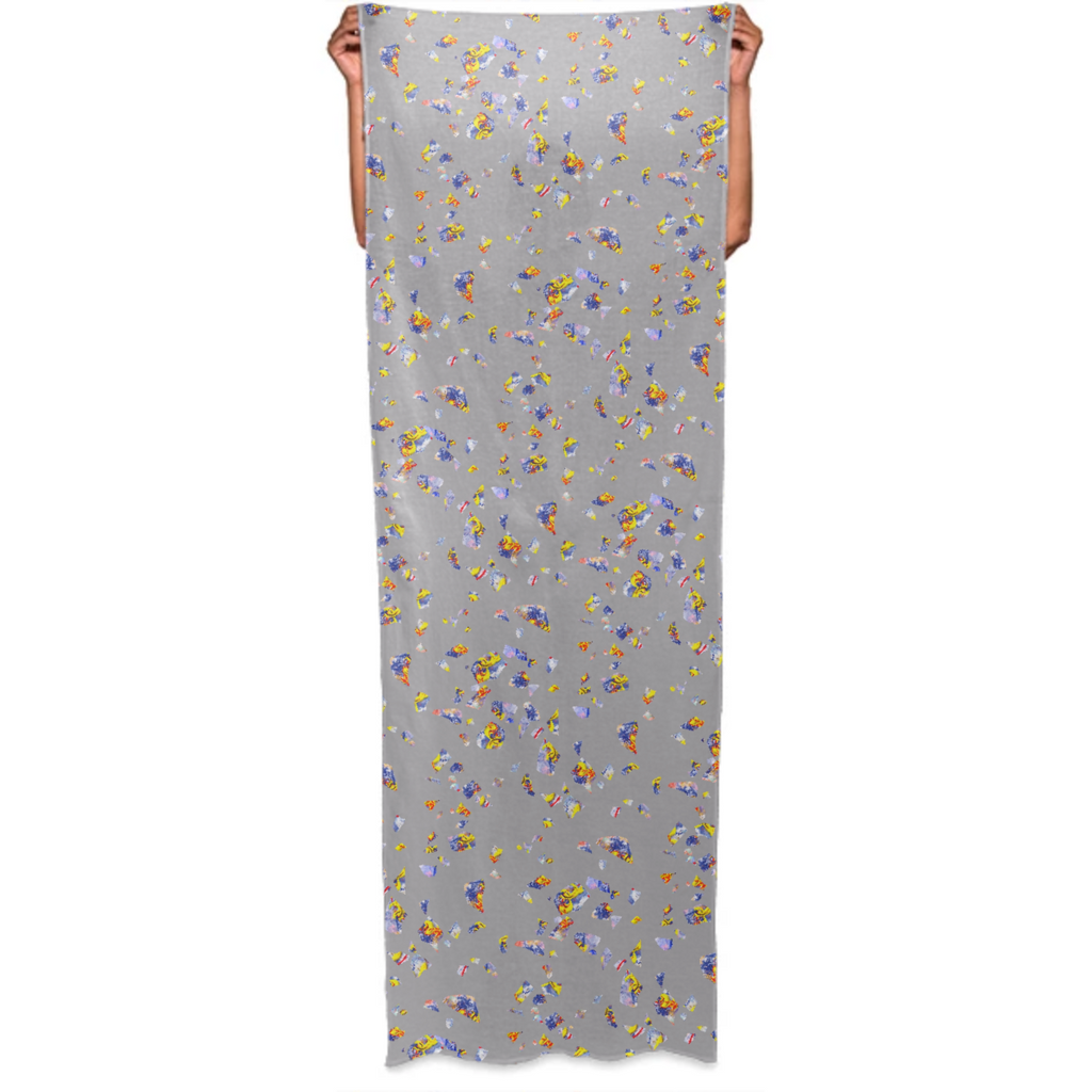 Terrazzo party grey abstract painting
