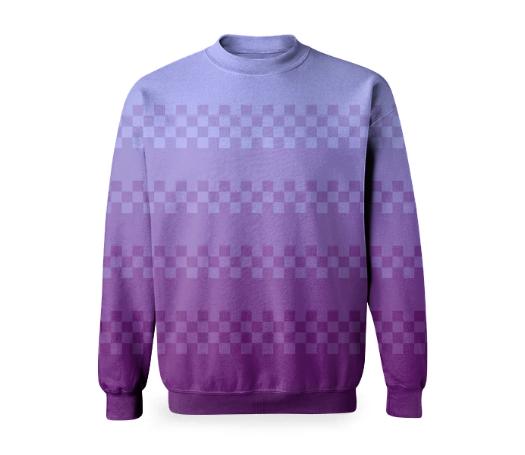 Purple Pixel Gradient Sweater