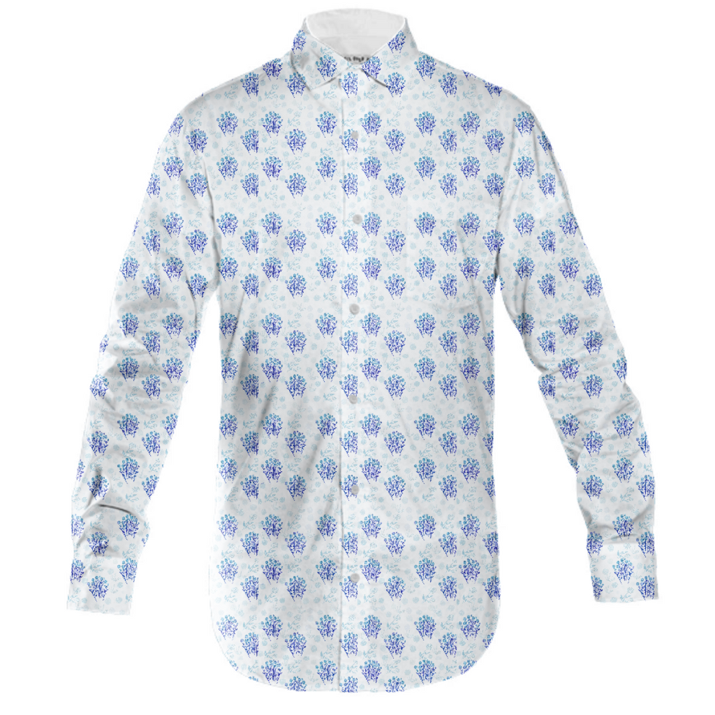 Laura's Floral Sky-blue