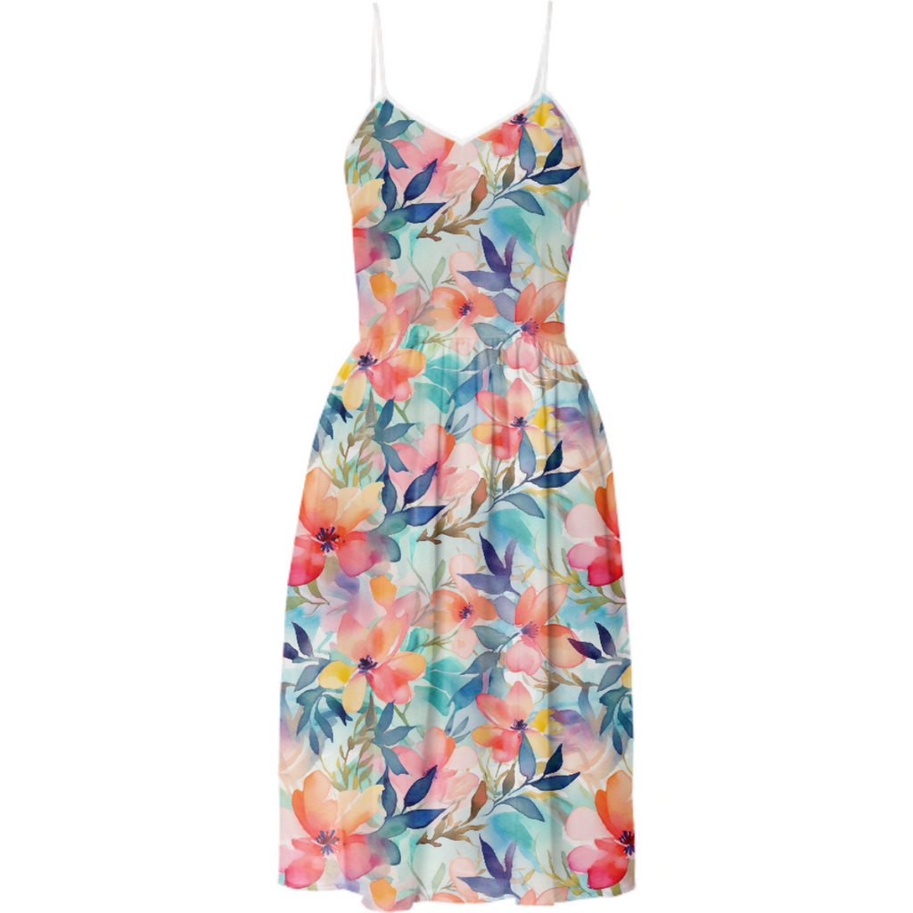 Floral Watercolor Dress