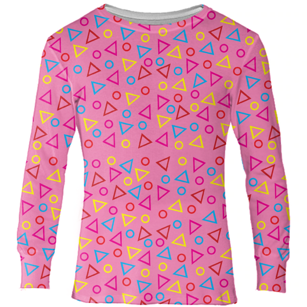Geometric shape pattern thermal shirt