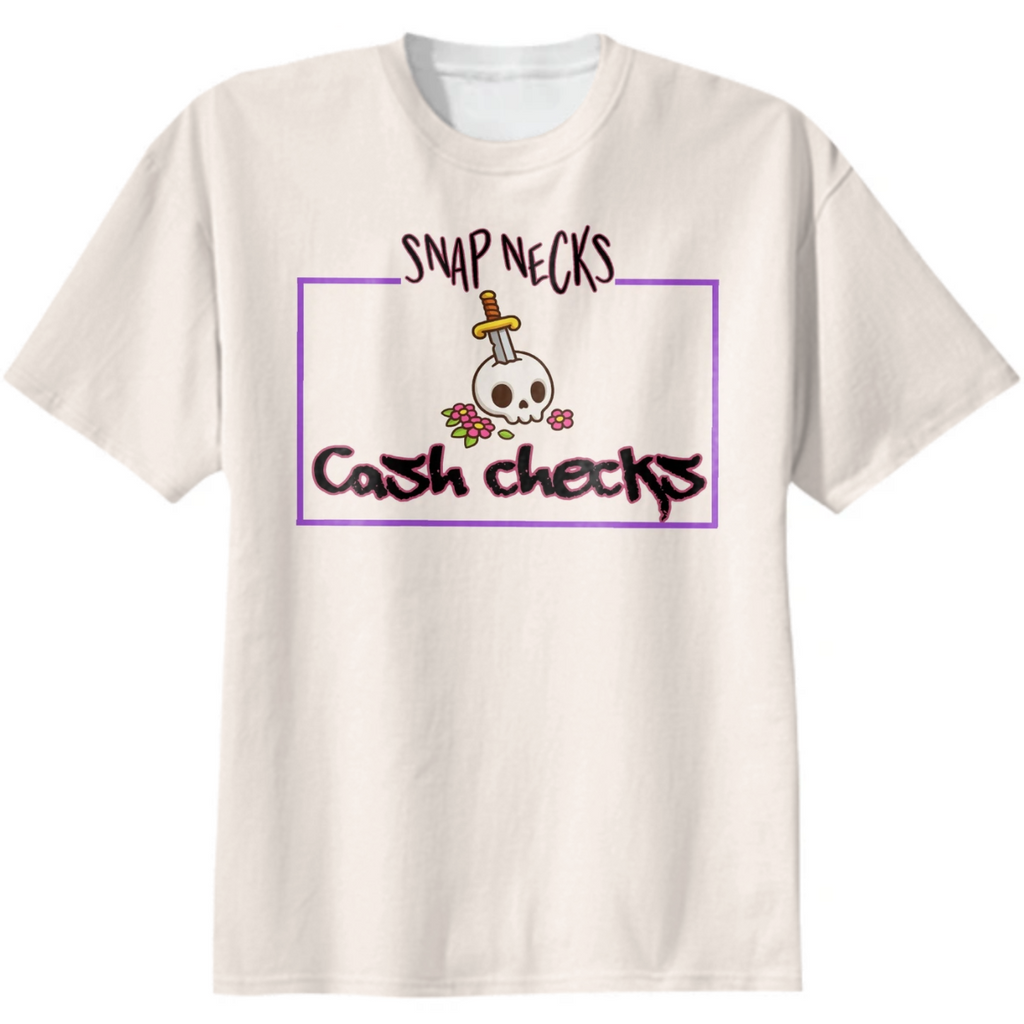 Snap Necks Cash Checks T-shirt