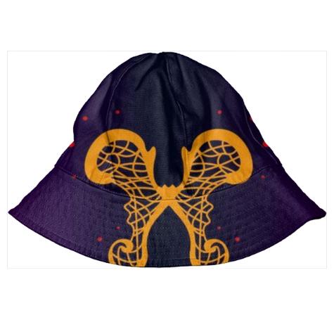 Kids designers Hat with handdrawn Butterfly