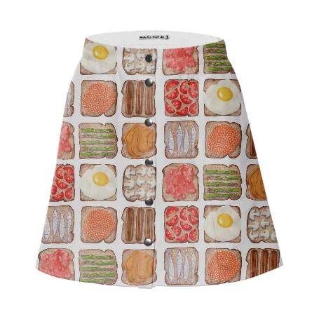 Breakfast Toast Mini Skirt