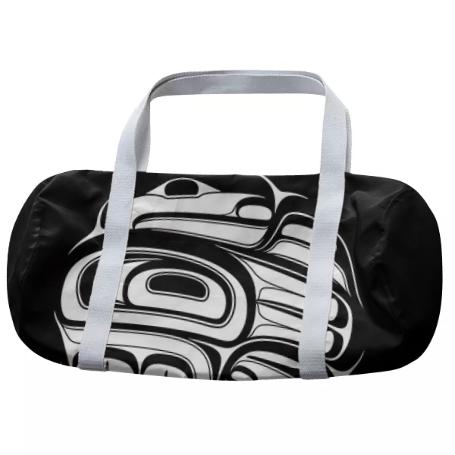 Ice White on Black Mosquito Drummer Duffel Bag