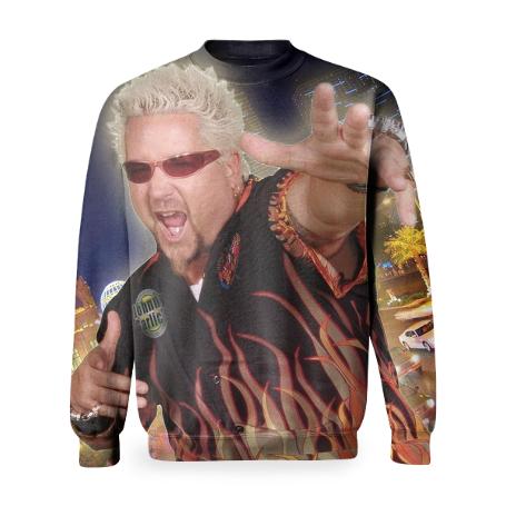 CLASSIC GUY FIERI FT JOHNNY GARLIC CODESIGN FLAVORTOWN SWEATER 2017 COLLECTION