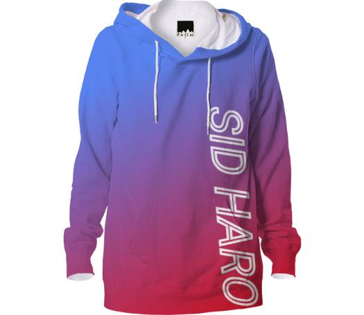 SID HARO Hoodie fade Red blue white