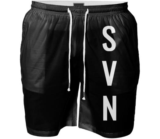 Seven Stripes Swim Shorts Black