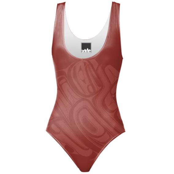 Red Rudge Raven Drummer One Piece Swimsuit