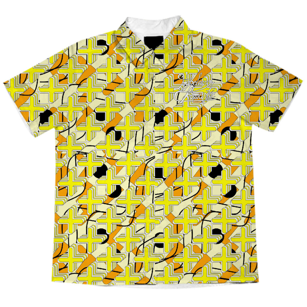 Hopeless Romantic Yellow Patterned Buttoned Shirt