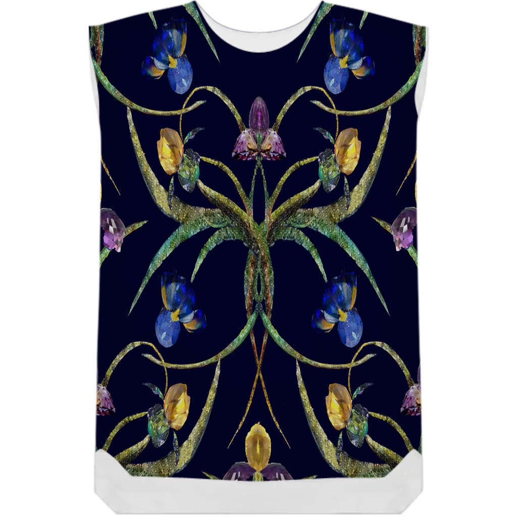 irises, precious petals, flowers symmetry, blueberry background, stones
