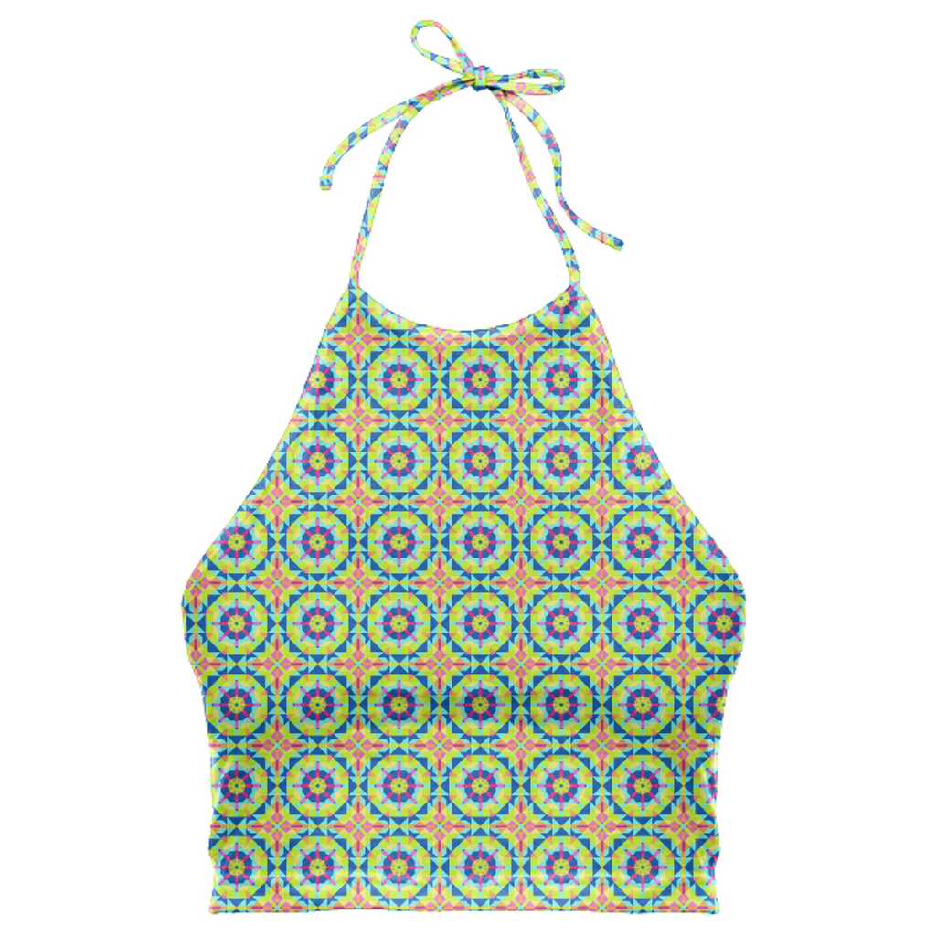 Neon Pattern Halter Top #5