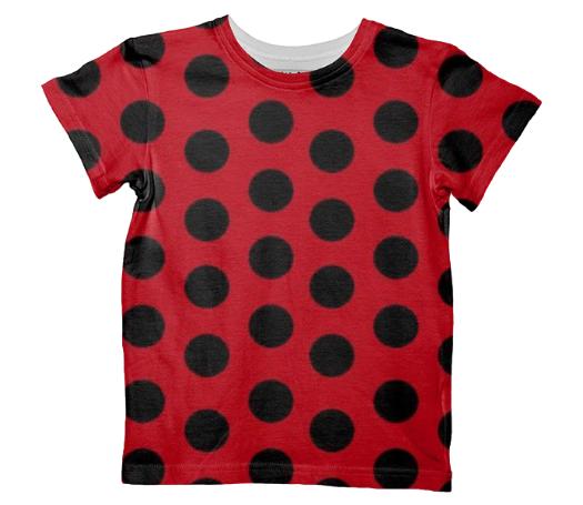 KIDS TSHIRT WITH DOTS RED