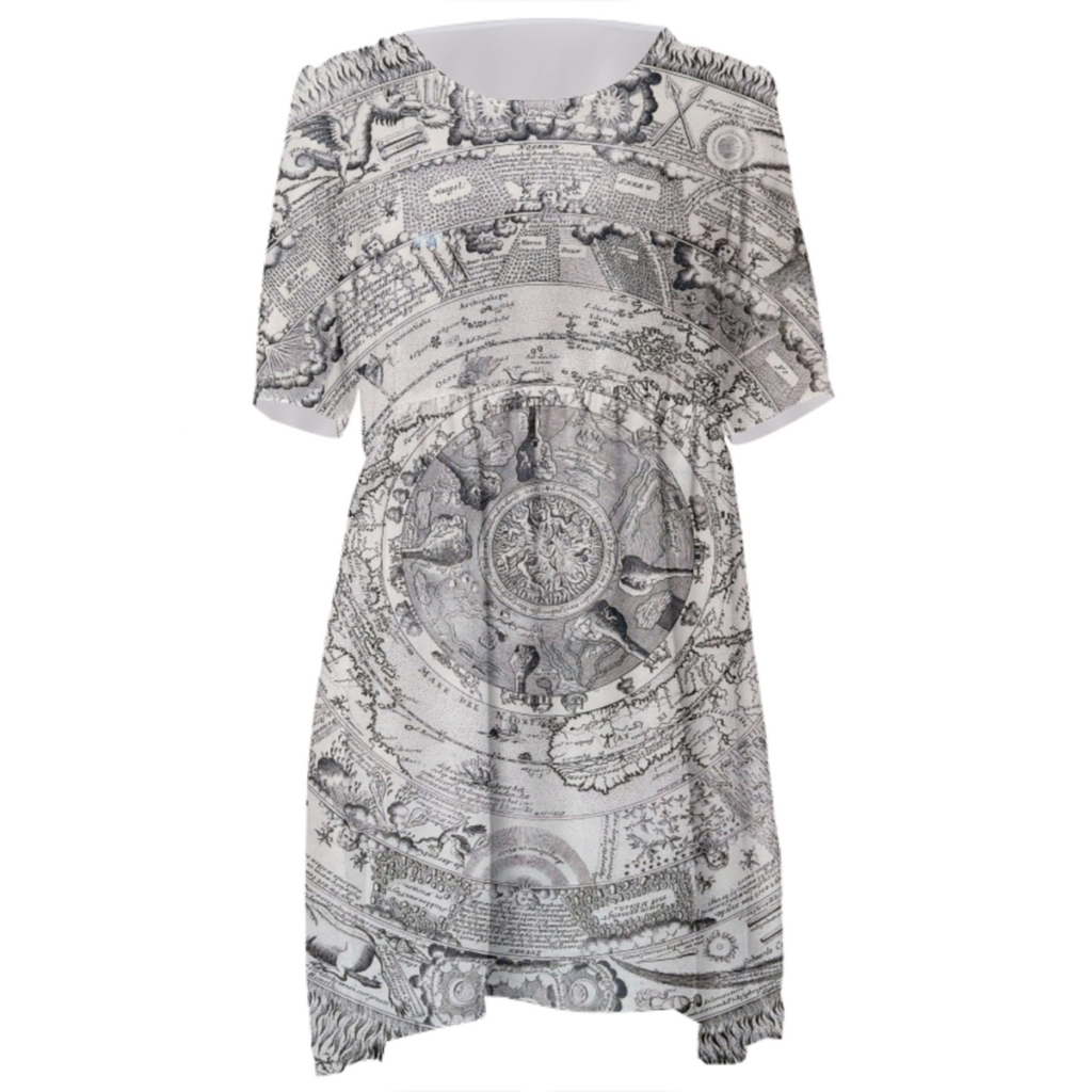 Celestial map, antique, black and white