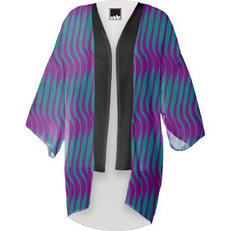 Wavy Stripes Kimono