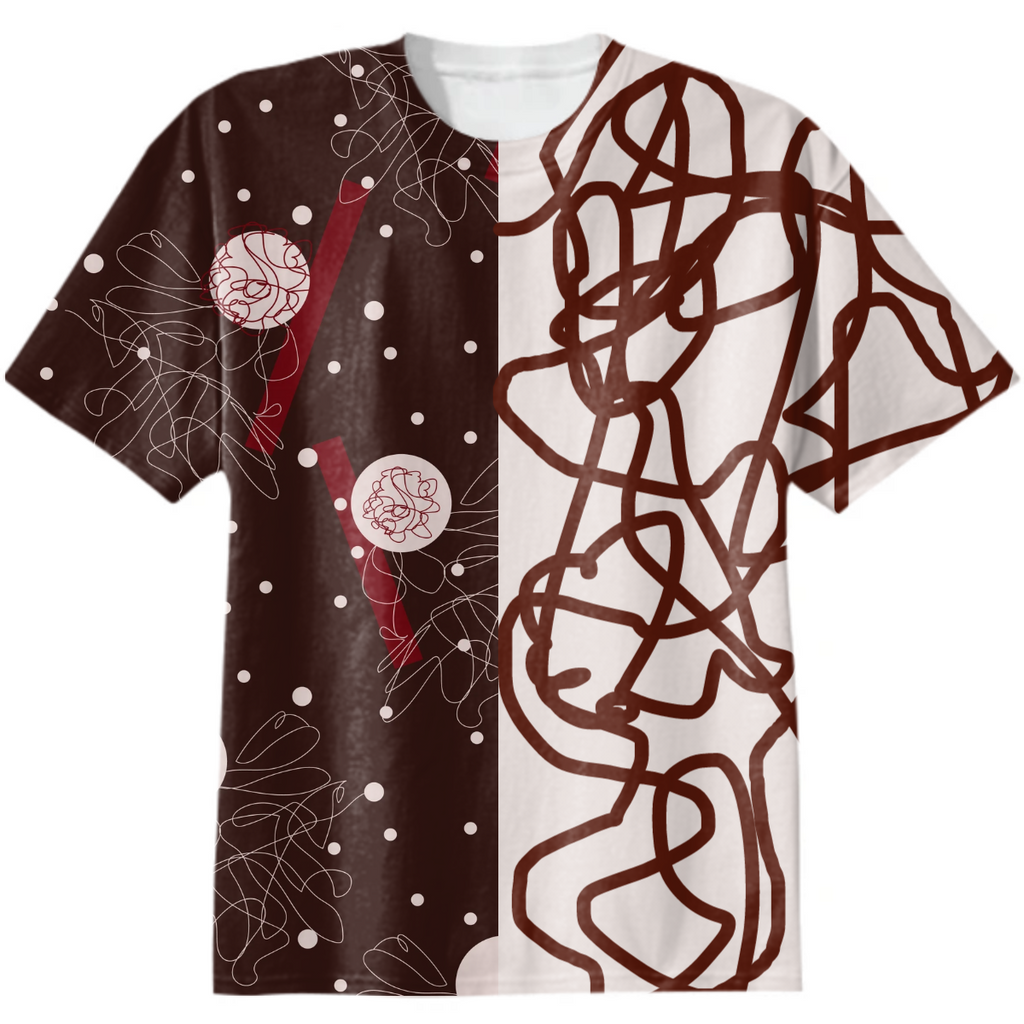 Abstract burgundy tee